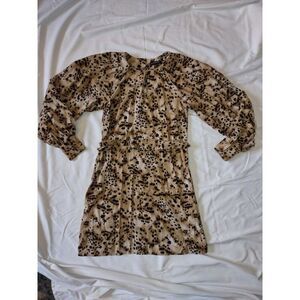5/$25 EUC Woman's XS Banana Republic Shirt Dress Leopard Print With Belt